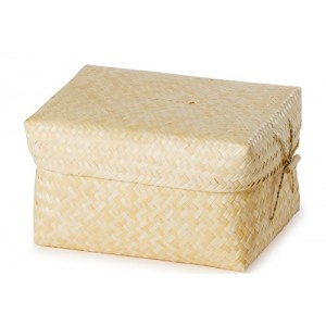 Natural Bamboo Cremation Ash Casket Urn. Companion, Double for 2 Sets of Adult Ashes